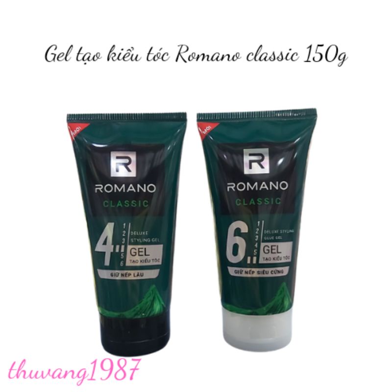 Gel tạo kiểu tóc ROMANO classic 150g