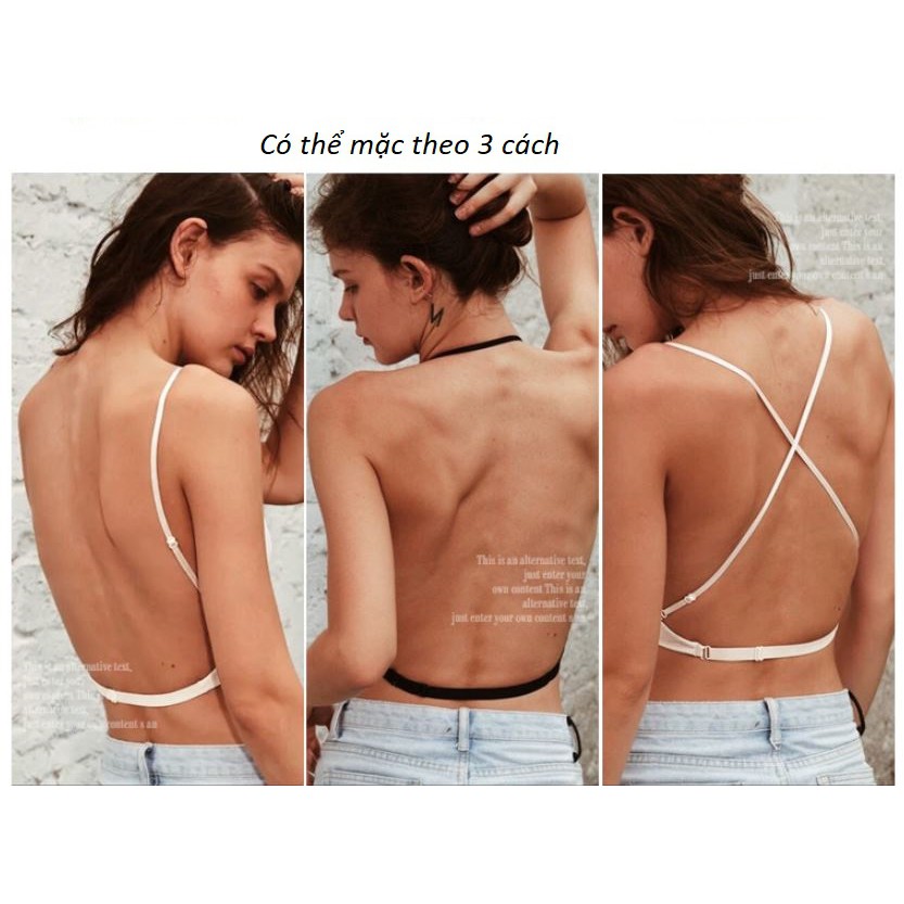 Bralette Trơn Hở Lưng Đệm Mỏng B321