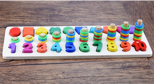 ĐỒ CHƠI GỖ MONTESSORI SỐ ĐẾM 3in1