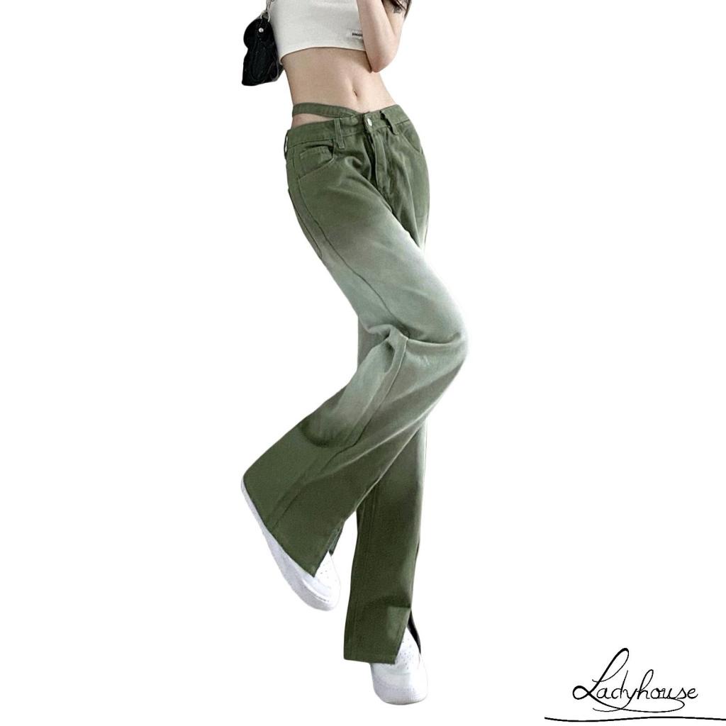Quần jeans dài xẻ ống thời trang nữ cá tính
