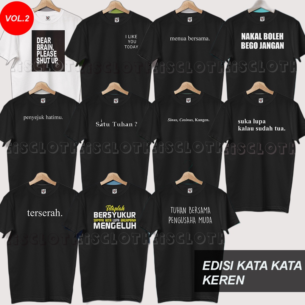 Áo thun Combed 3 Distro COOL WORDS trơn tùy chỉnh indonesia