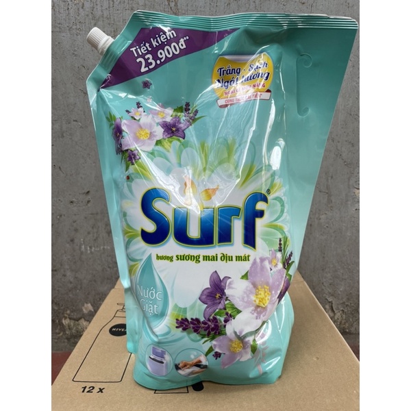 Nước giặt Surf hương sương mai 3,5kg(Mầu Xanh)