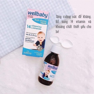 Wellbaby Multivitamin liquid [UK] Vitamin tổng hợp bé 6 tháng - 4 tuổi