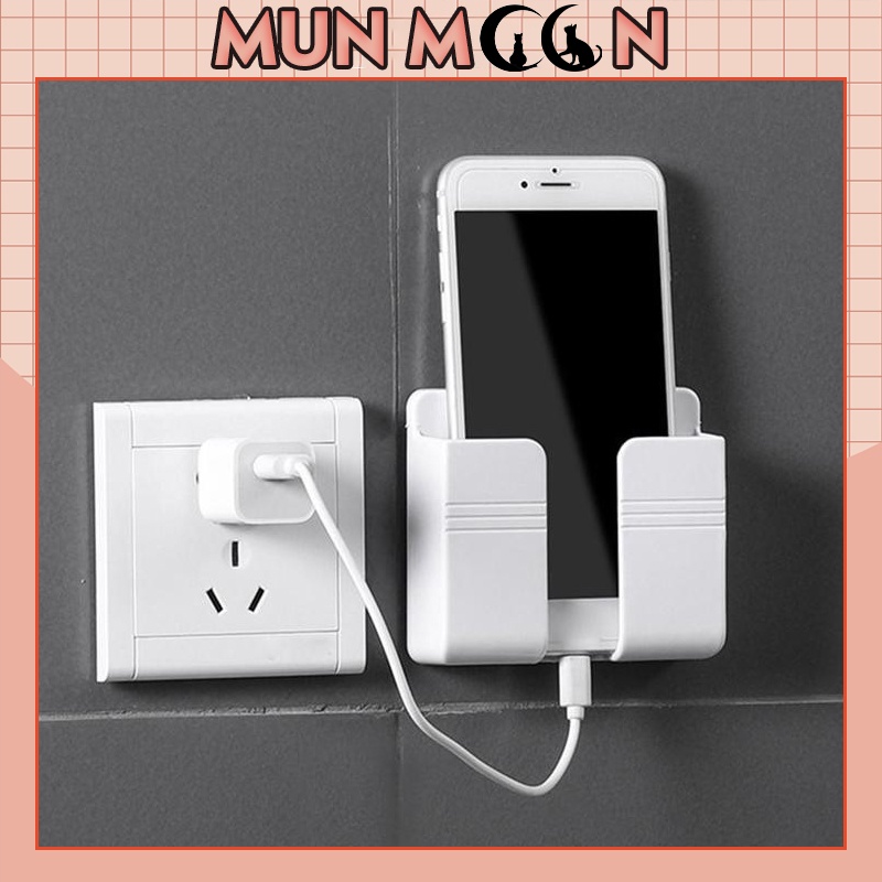 Giá Đỡ Điện Thoại - Giá Đỡ Dán Tường Đựng Điện Thoại, Remote tiện dụng khi sạc pin, 3 màu tự chọn/Max
