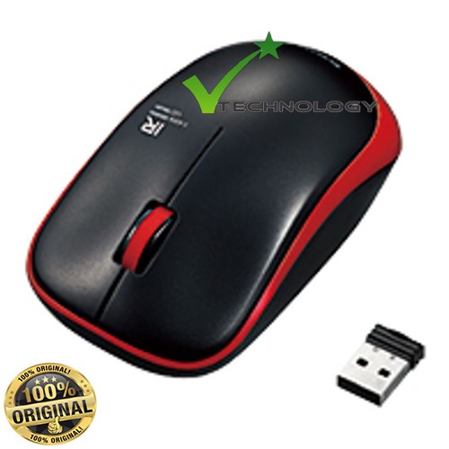 [CHÍNH HÃNG] Chuột không dây kèm pin Elecom M-IR07DR (Đen Đỏ) - Bảo hành 06 tháng