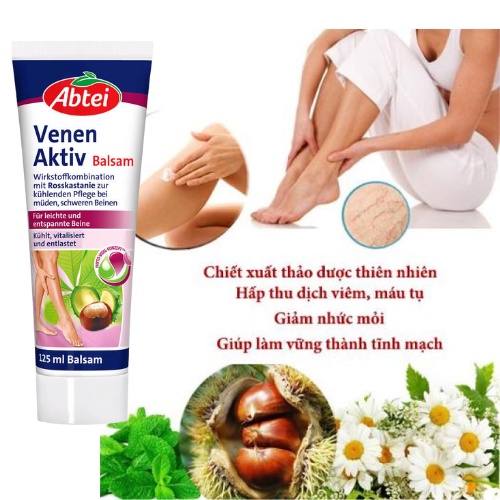 Viên uống, Kem bôi giãn tĩnh mạch Abtei Venen Aktiv 125ml [NỘI ĐỊA ĐỨC] - Shop Mecici