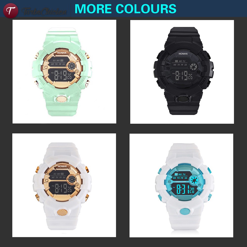 #Đồng hồ đeo tay# Waterproof Digital Unisex Watch LED Calendar Watches Accessories for Children