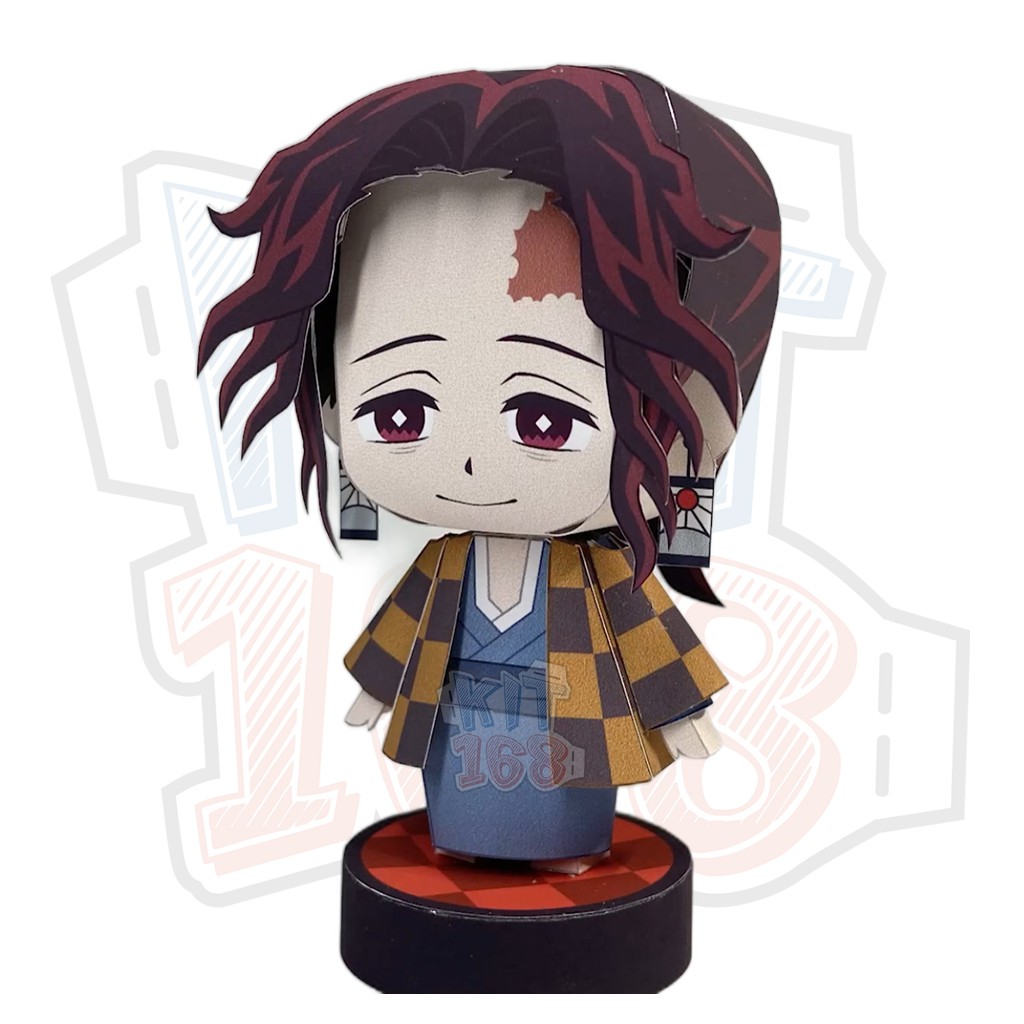 Mô hình giấy Anime Chibi Kamado Tanjuro – Demon Slayer (Kimetsu No Yaiba) + kit mô hình hộp trang trí