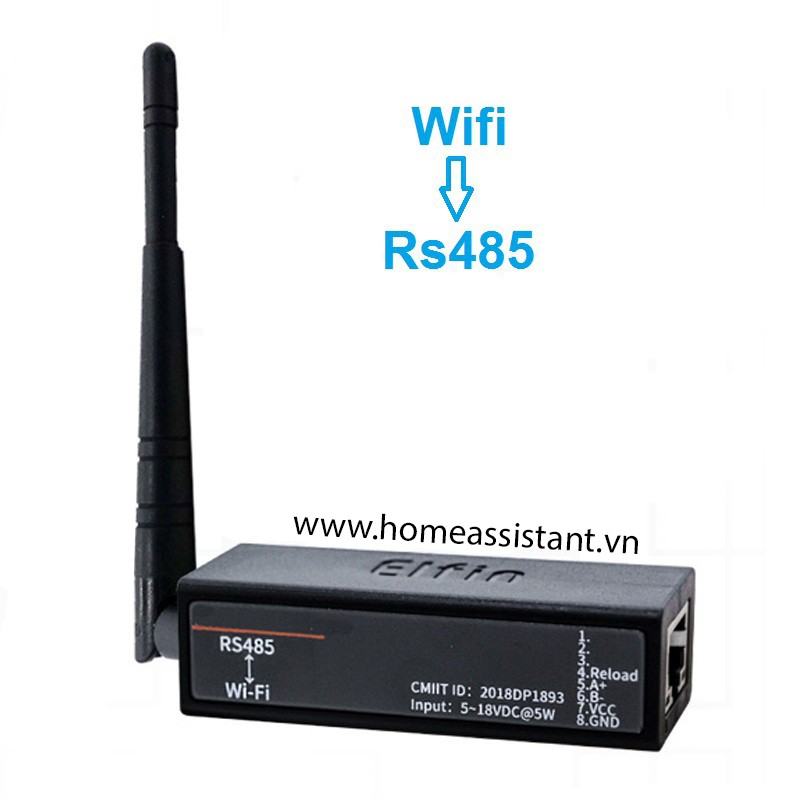 Bộ Định Tuyến Kết Nối Mạng Wifi Sang Modbus RS485 Elfin EW11 (Hỗ trợ HomeAssistant) Hass PLC