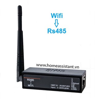 Bộ định tuyến kết nối mạng wifi sang modbus rs485 elfin ew11 hass plc