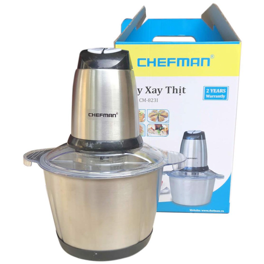 Máy Xay Thực Phẩm Đa Năng 250W Food Processor - Máy Xay Thịt Food Processor  250W Inox, 4 Lưỡi, Xay Thịt, Rau Củ Quả