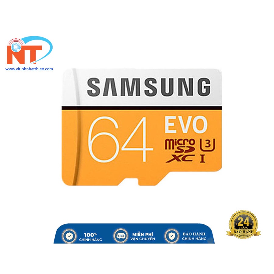 Thẻ Nhớ Micro SD Samsung Evo Plus 64/32GB Class 10 (Kèm Adapter) - Bảo hành 5 Năm