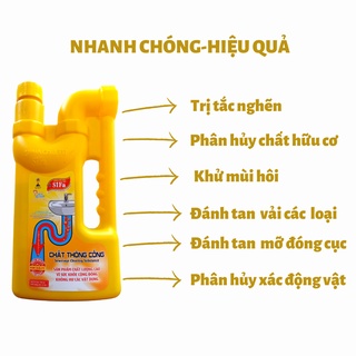 Thông cống, nước thông cống nhanh gấp 10 lần bột thông cống