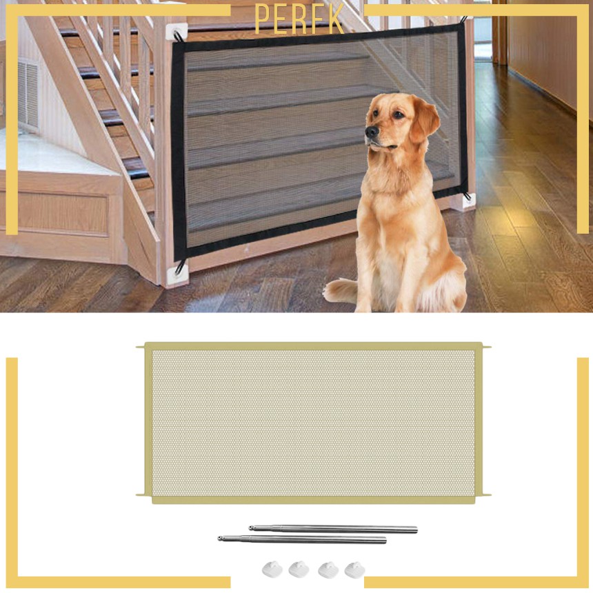 Hàng rào chắn cửa an toàn tiện lợi 2 kích thước cho thú cưng