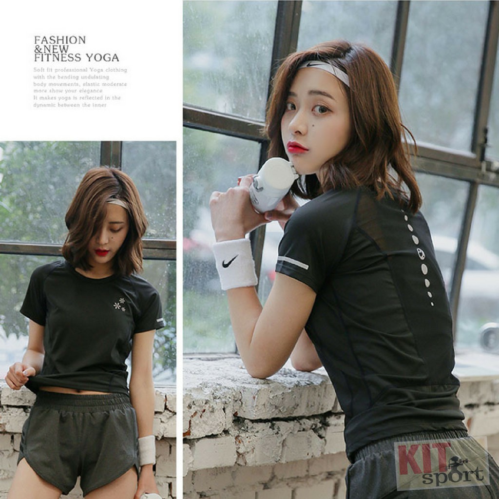 Áo thun phông ngắn thể thao nữ Mandy (Đồ tập gym,yoga) II A1 KIT SPORT VIỆT NAM