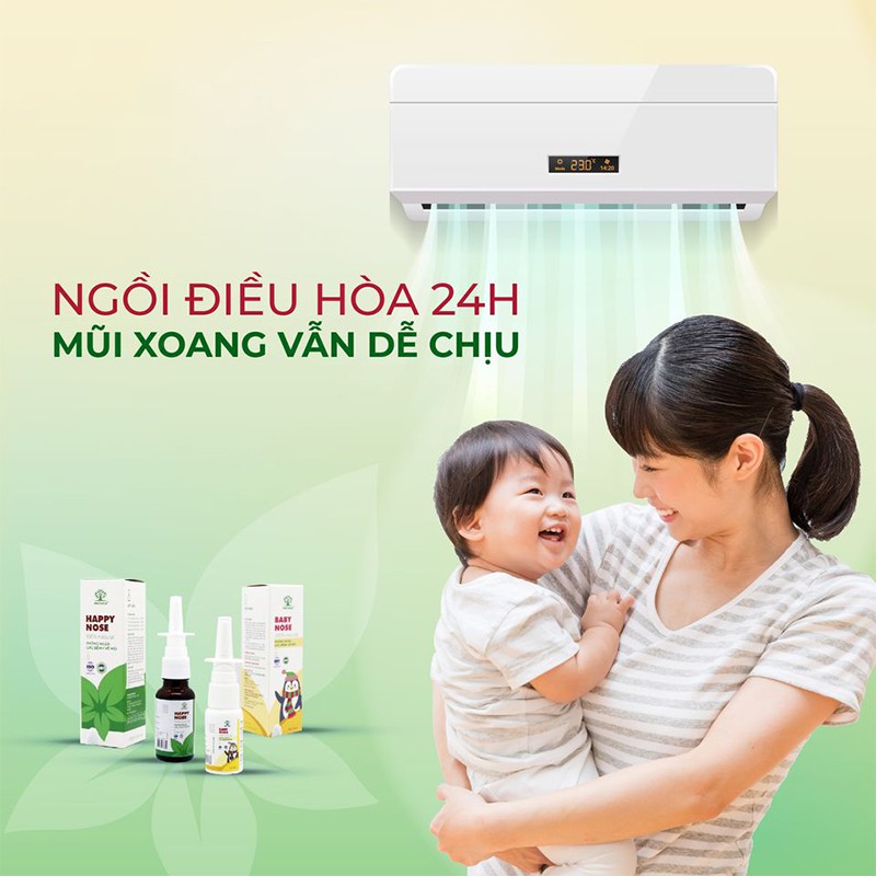 [Combo Đại Gia Đình] - 2 Happy Nose và 2 Baby Nose chăm sóc sức khỏe cho cả gia đình, hỗ trợ viêm xoang, viêm mũi dị ứng