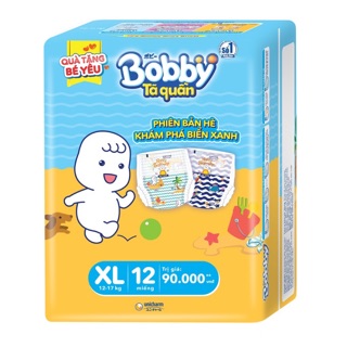 [PHIÊN BẢN HÈ] 100 tã quần Bobby size XL