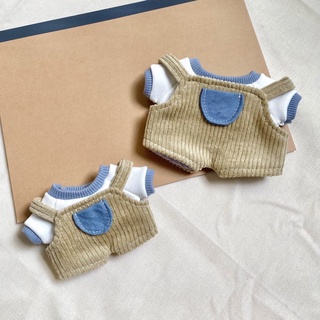 Outfit doll bộ yếm áo baby blue cho doll 15cm và 20cm