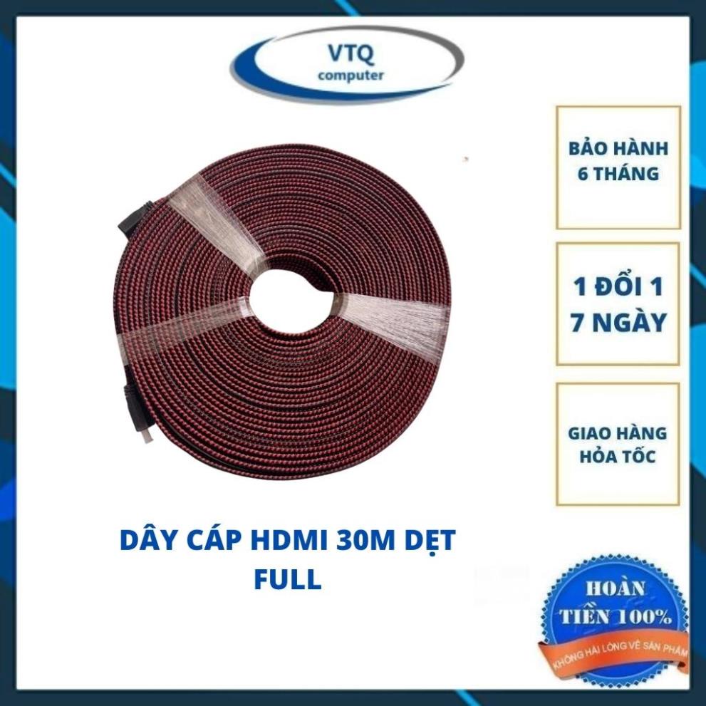 Dây Cáp HDMI 10m 15m 20m 30m dẹt full-Dây cáp kết nối cổng HDMI 2 đầu tốt chống nhiễu xịn chất lượng cao giá rẻ