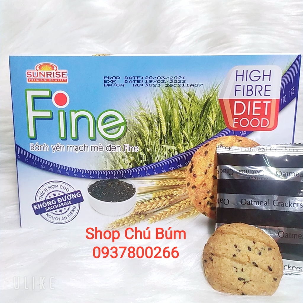 [HCM giao hỏa tốc] Combo 3 hộp bánh yến mạch không đường FINE Malaysia đủ vị - Hộp 178g - Chuyên tiểu đường, ăn kiêng