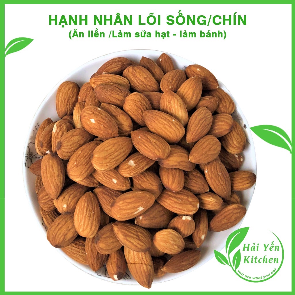 (Có Video HD làm sữa) Hạnh Nhân California Sống & Sấy - Ăn Liền, Làm Sữa Hạt & Bánh - California Roasted/Raw Almond