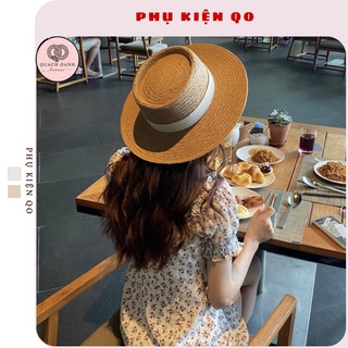 Mũ cói gấu Panda vành cứng M22