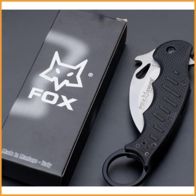Dao karambit Fox, Dao Phượt Gấp Bỏ Túi Tiện Lợi X76, X52 Báng gỗ