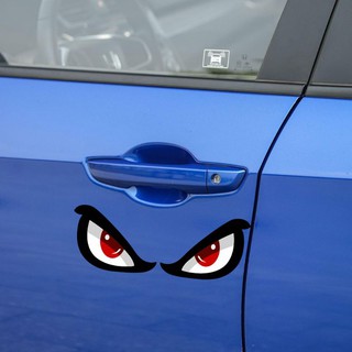 ❤❤ 3D Simulation Shark Pattern Sticker Eye Rearview Mirror Car Reflective Sticker Motorcycle