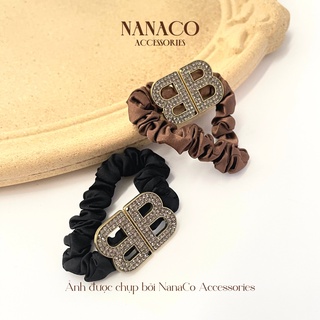 Dây buộc tóc chun đính đá BB Hàn Quốc, đồ cột tóc nữ đính đá xinh xắn NanaCo