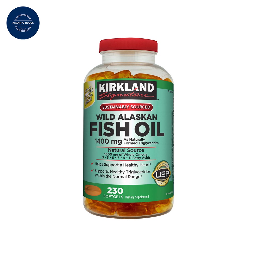 Dầu cá Omega-3 Kirkland Signature Wild Alaskan Fish Oil 1400mg