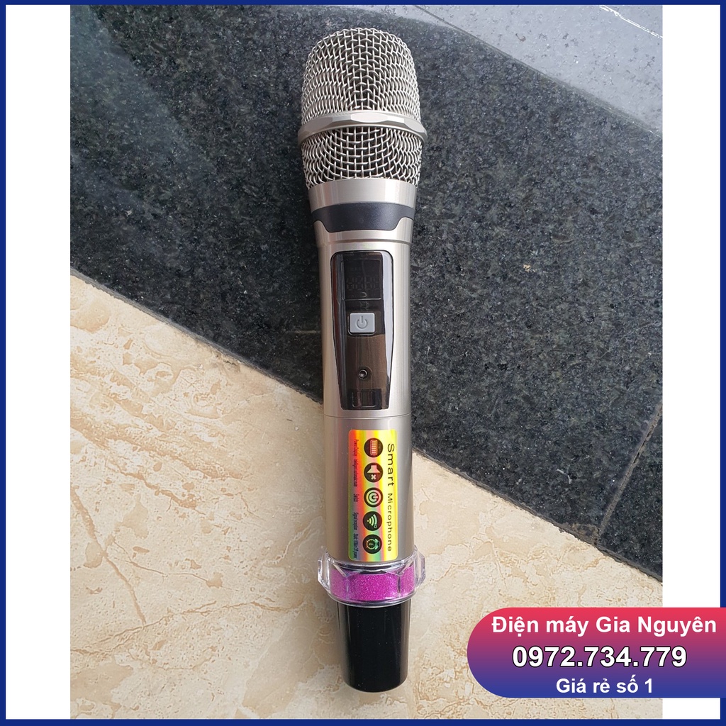 Micro loa kéo kim loại UHF tần số  kèm bo mạch dùng thay thế, nâng cấp loa kéo, mic hút âm, hát nhẹ hơi