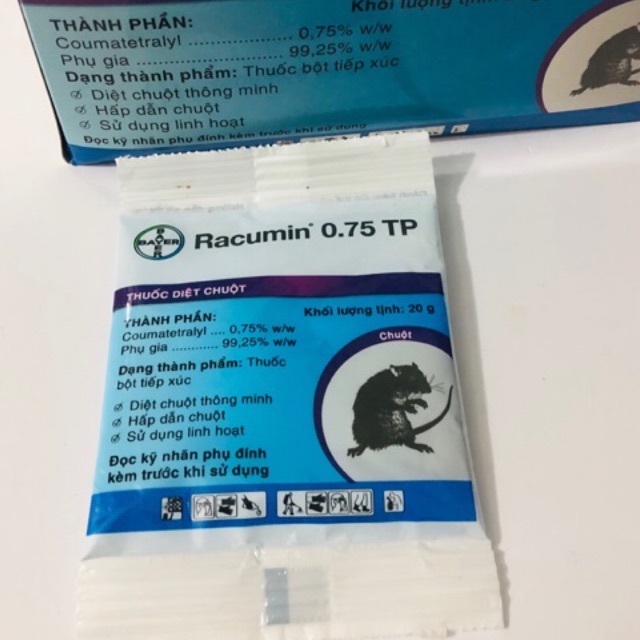 10 GÓI Thuốc diệt chuột Racumin 0.75 TP 20g