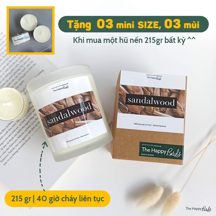 Quà 8 3 cho người yêu Nến thơm phòng tinh dầu thiên nhiên Hũ 200 gram/ 9 mùi/ Từ sáp đậu nành và tinh dầu tự nhiên