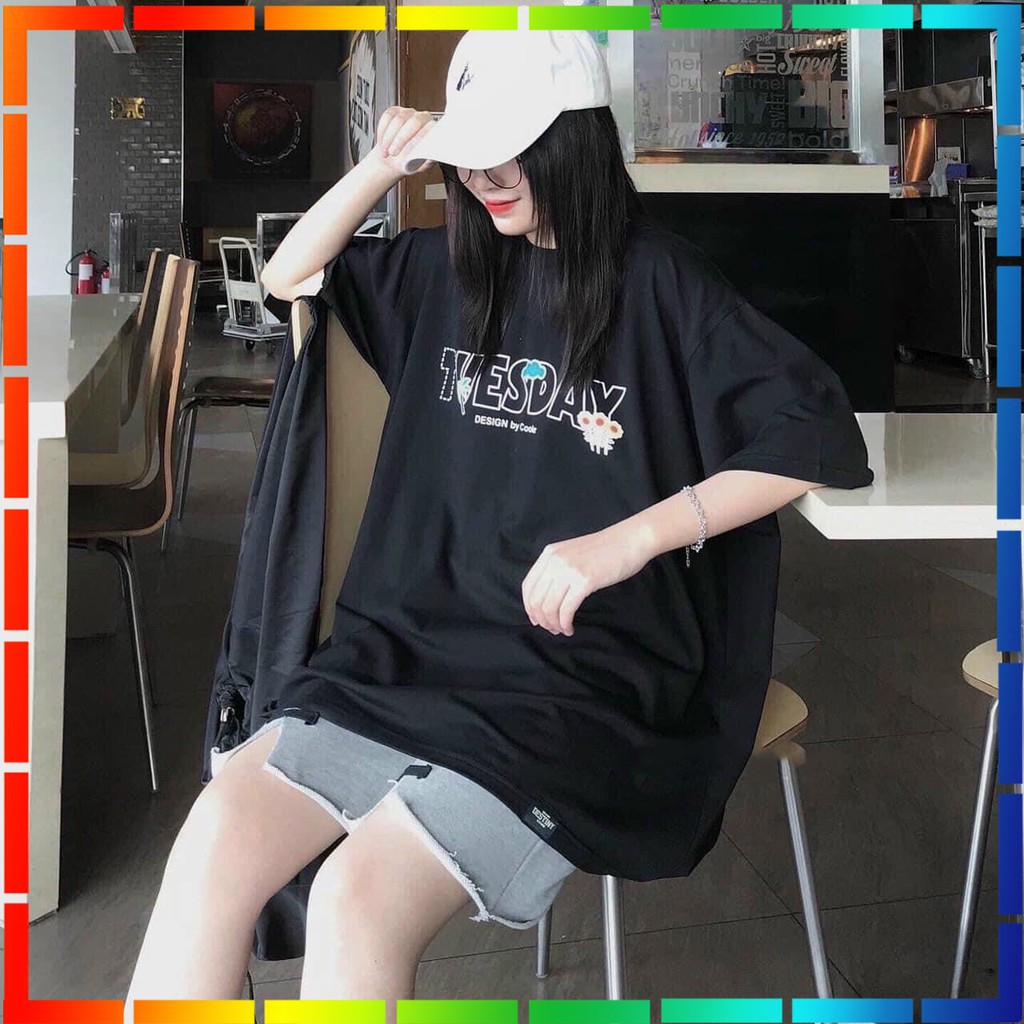 ( ẢNH THẬT ) - SET THỤNG SU CHẤT COTTON ÁO WEST XUÔNG  RỘNG DÁNG HÀN KÈM QUẦN SOOC XẺ NỐI CỰC ĐẸP