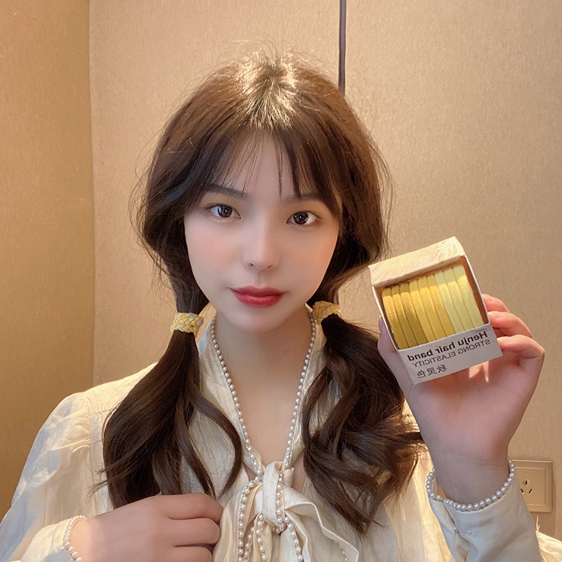 Hộp nhiều sợi cột tóc vải bản dày co giãn sắc màu không đau tóc Tatitava