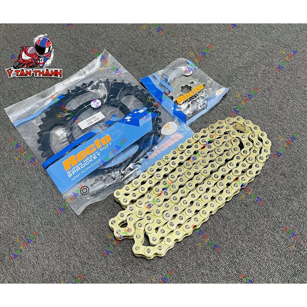 nhông sên đĩa recto xe moto GZ 150 MS 208