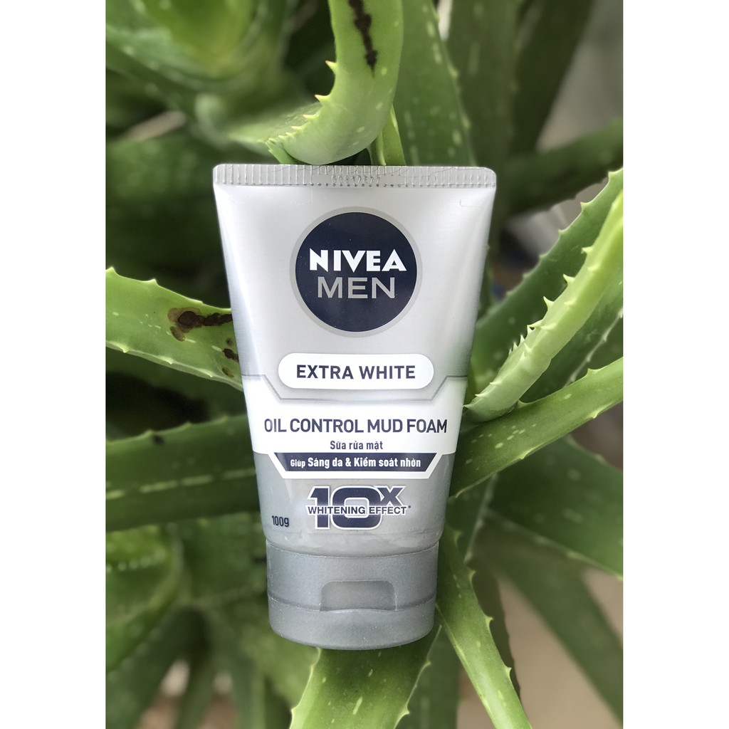 [CHÍNH HÃNG]Sữa rửa mặt Nivea Men Extra White - Sáng da, kiểm soát nhờn 100g