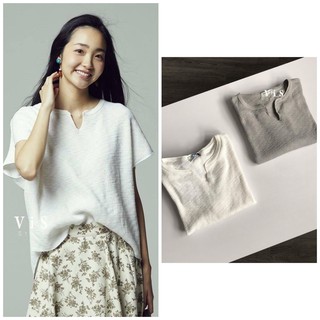 ÁO THUN tổ ong NỮ FORM RỘNG CỔ V VNXK