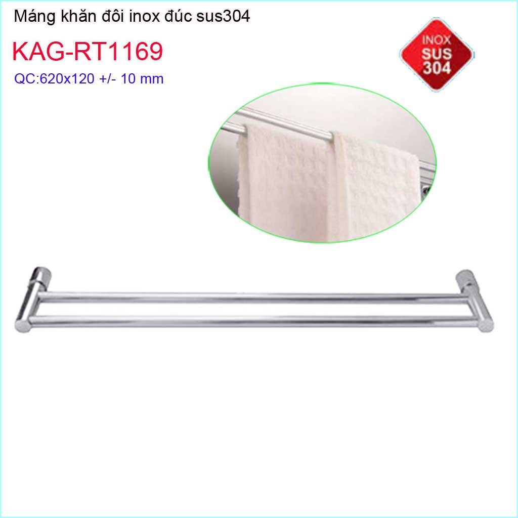 Giá treo khăn inox 304, giá vắt khăn, thanh treo khăn Roto KAG-RT1169