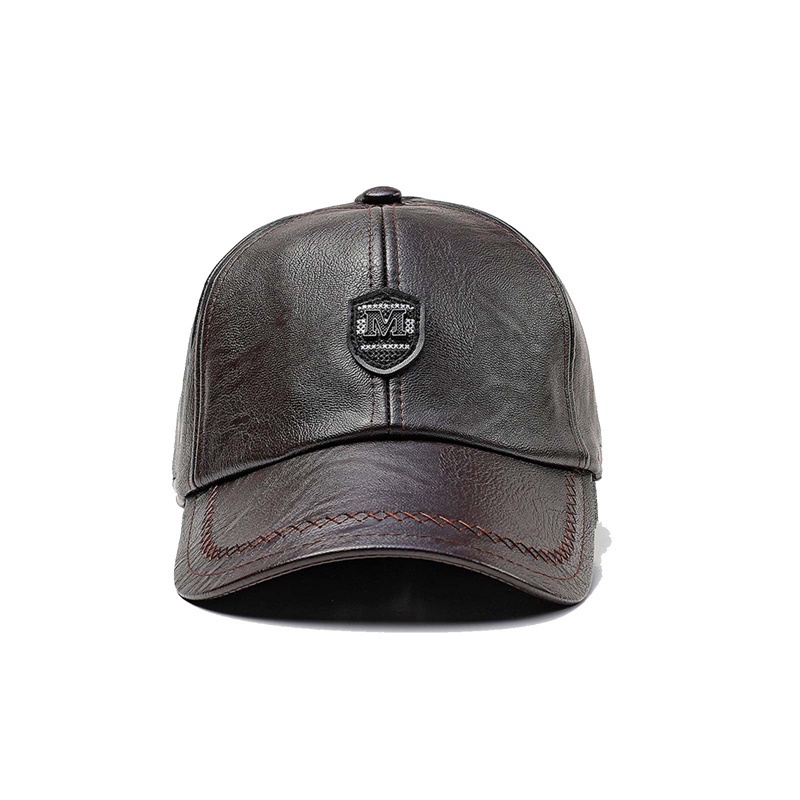 Mũ Lưỡi Trai Bằng Da PU Chất Lượng Cao Thời Trang Mùa Đông Cho Nam|Mũ Bóng Chày Nam