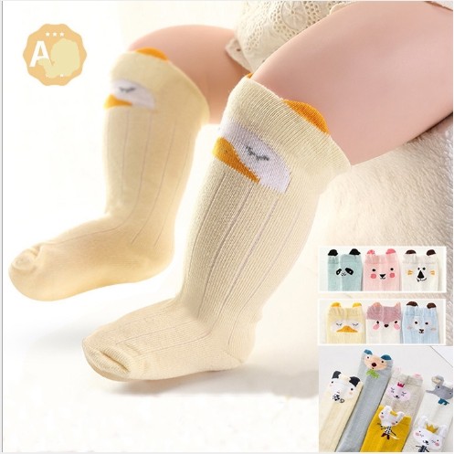 Set 3 đôi tất cao cổ kéo đến đầu gối cho bé từ 0 tháng đến 3 tuổi chất cotton mềm mịn