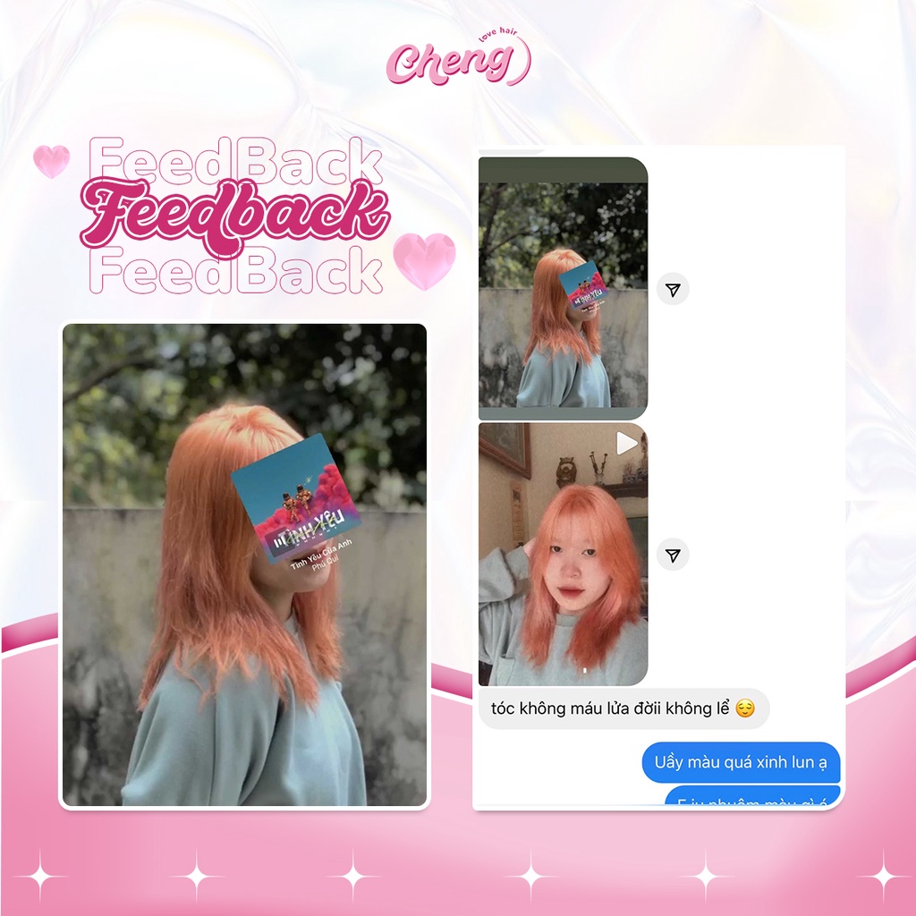 Thuốc Nhuộm Tóc Màu ROSE GOLD | Chenglovehair, Chenglovehairs