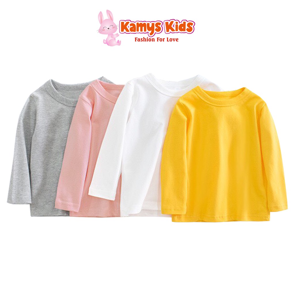Áo thun dài tay thu đông KAMYS KIDS cho bé trai và bé gái từ 2-10 tuổi