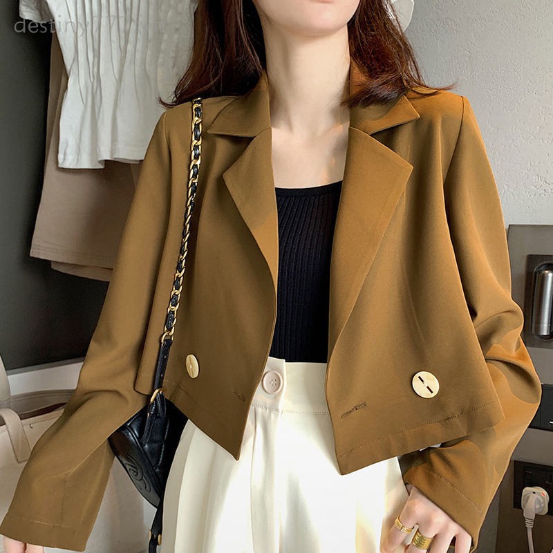 Women's simple korean style small suit jacket spring and autumn