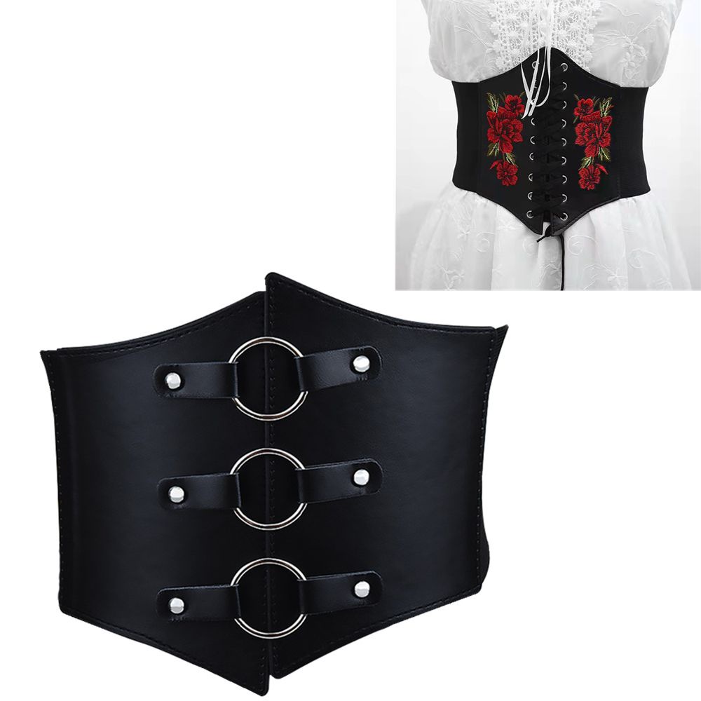 Đai nịt bụng corset da bản to co giãn có thể kéo dài thiết kế thời trang dành cho nữ