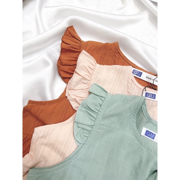 BÁN SỈ BỘ ĐŨI BÈO VAI 3 TẦNG BA MÀU HỒNG XANH CAM CHO NỮ | BigBuy360 - bigbuy360.vn