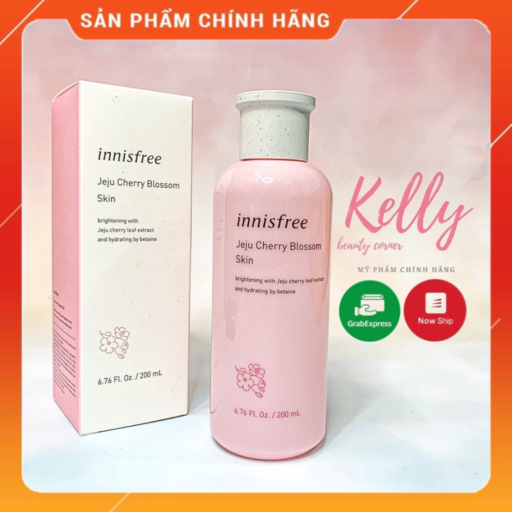 Nước hoa hồng trắng da Innisfree Jeju Cherry Blossom Skin