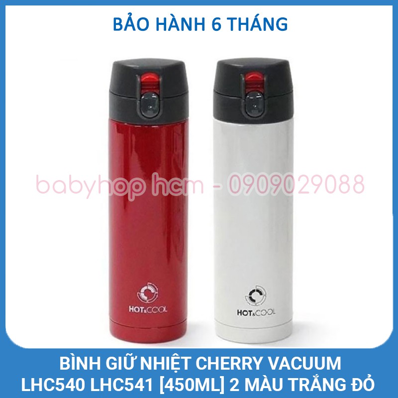 Bình Giữ Nhiệt Lock&Lock Cherry Vacuum LHC540 LHC541 [450ML]