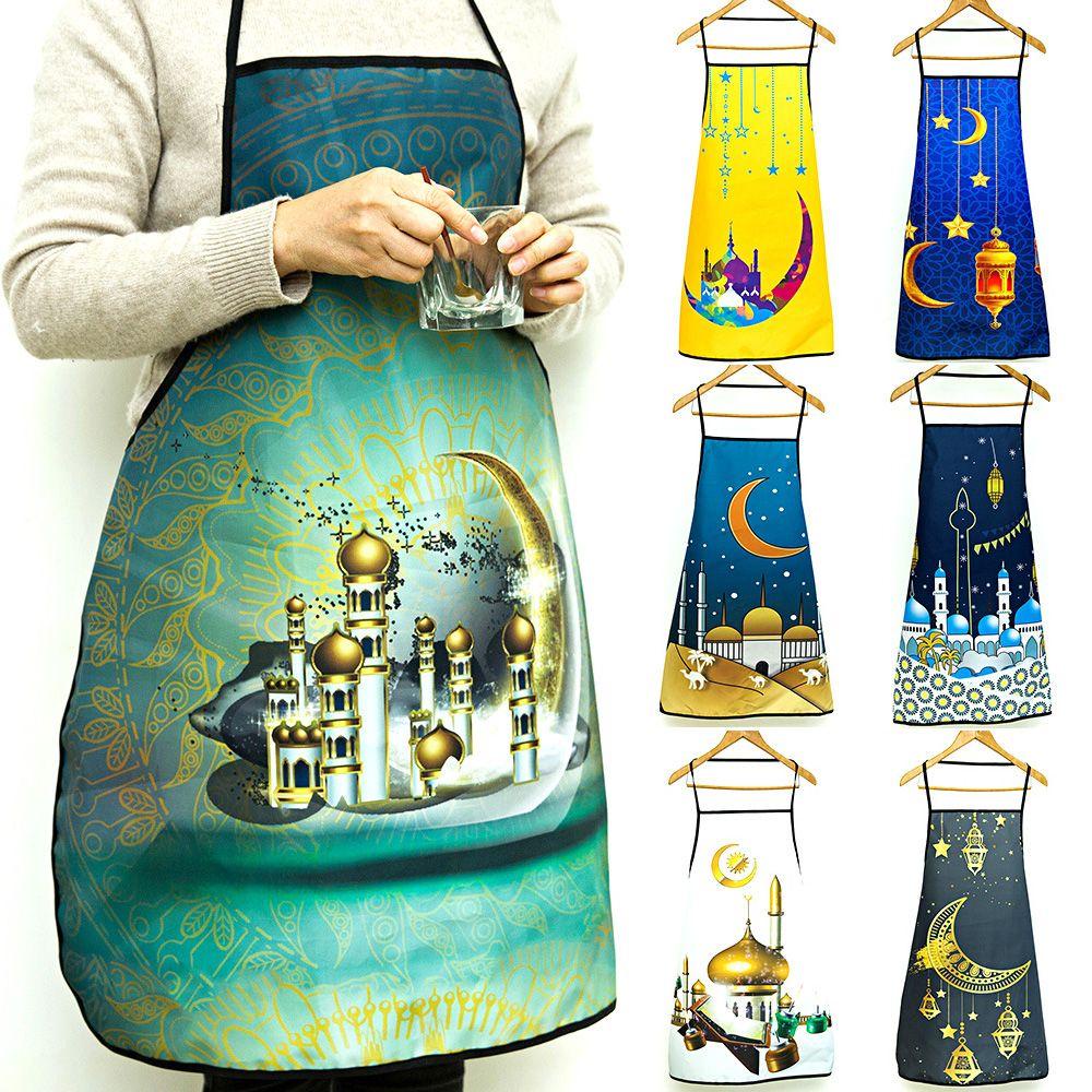 Jane Ramadan Kareem Tạp Dề Polyester In Hình Lâu Đài Mặt Trăng Cho Bữa Tiệc Gia Đ
