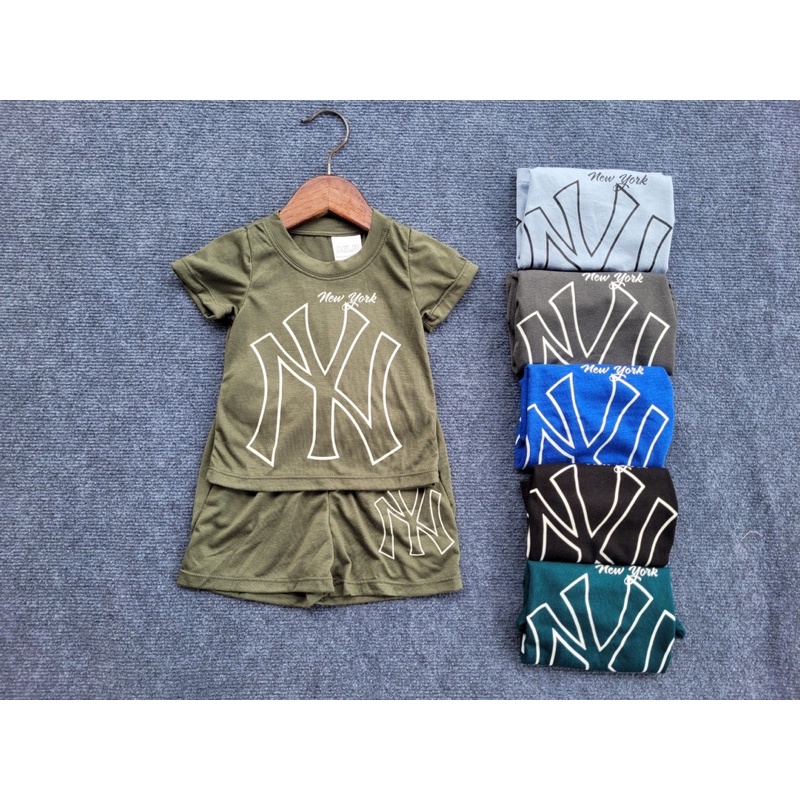 Bộ short cotton NY bé trai-MS67